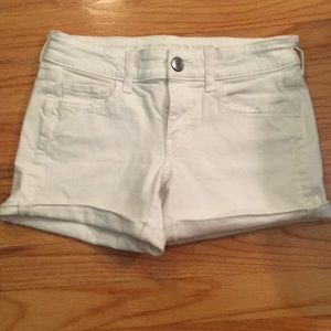 American Eagle white jean shorts